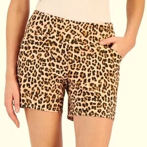 INC INTERNATIONAL CONCEPTS Leopard Print Women's Shorts Stretch